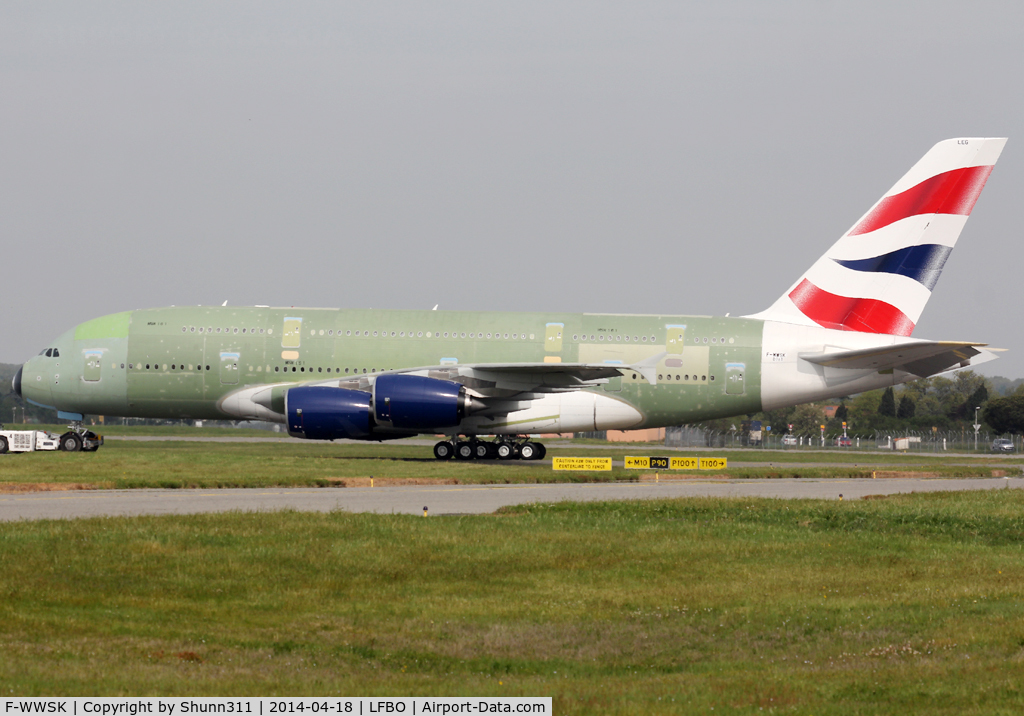 F-WWSK, 2014 Airbus A380-841 C/N 161, C/n 0161 - For British Airways as G-XLEG