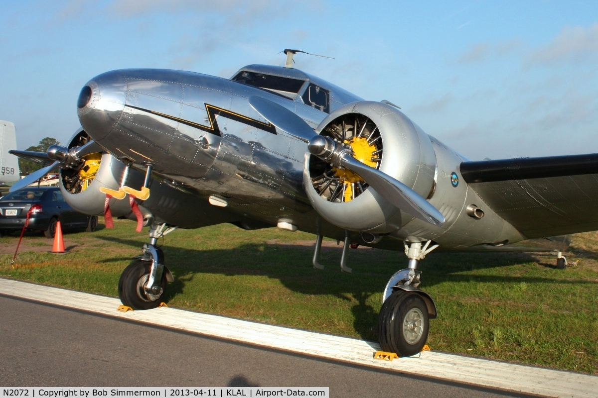 N2072, 1936 Lockheed 12A Electra Junior C/N 1208, Sun N Fun - Lakeland, FL