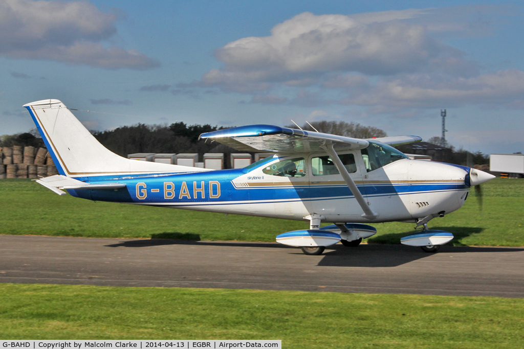 G-BAHD, 1972 Cessna 182P Skylane Skylane C/N 18261501, Cessna 182P Skylane at The Real Aeroplane Club's Early Bird Fly-In, Breighton Airfield, April 2014.