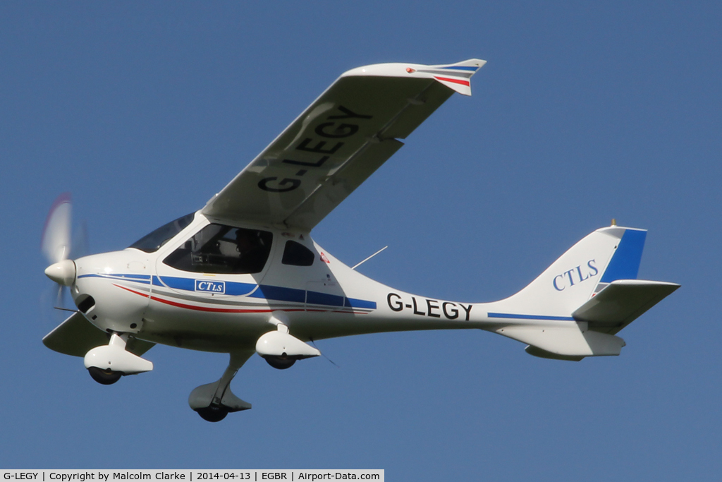 G-LEGY, 2008 Flight Design CTLS C/N F-08-09-13, Flight Design CTLS at The Real Aeroplane Club's Early Bird Fly-In, Breighton Airfield, April 2014.