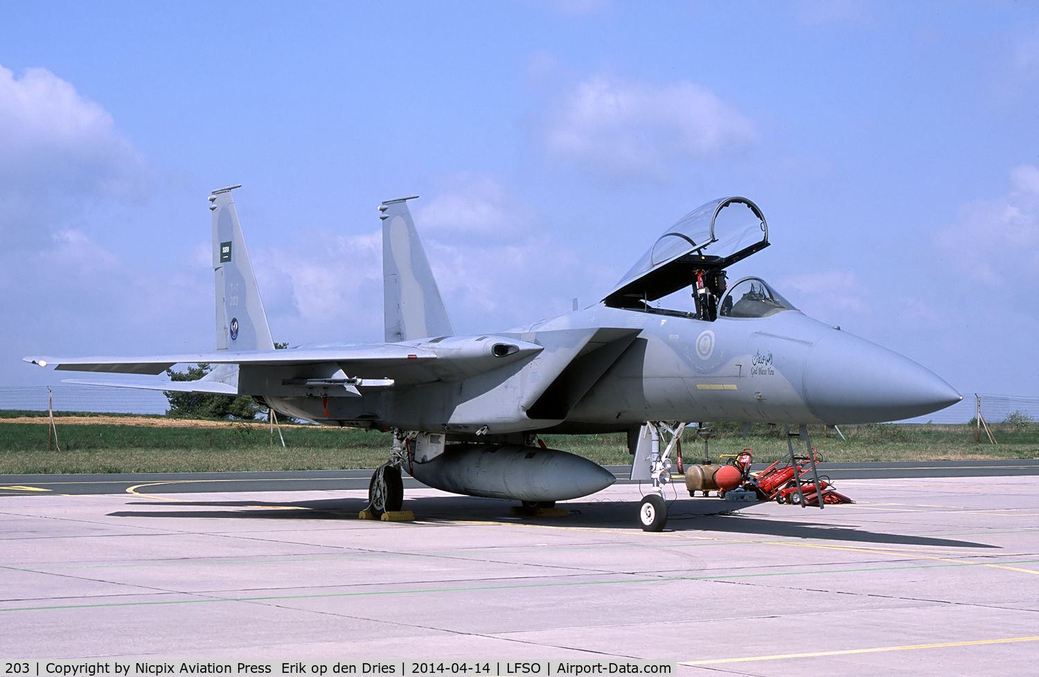 203, McDonnell Douglas F-15C Eagle C/N 0780/034, RSAAF, 2 sqn, F-15C seen here at Nancy AB, France, during the exercise Green Shield 2014