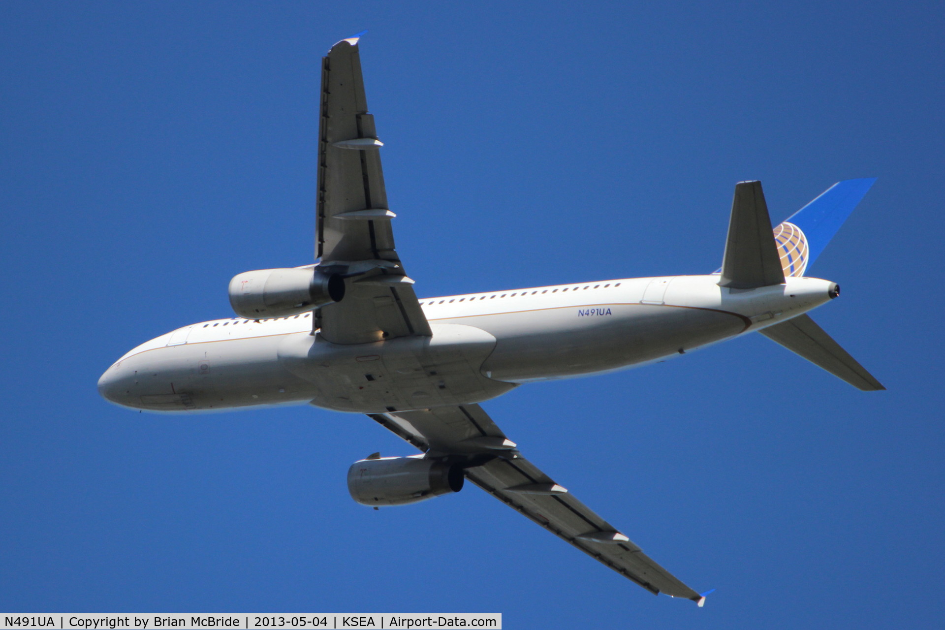 N491UA, 2002 Airbus A320-232 C/N 1741, United Airlines. A320-232. N491UA cn 1741. Seattle Tacoma - International (SEA KSEA). Image © Brian McBride. 04 May 2013