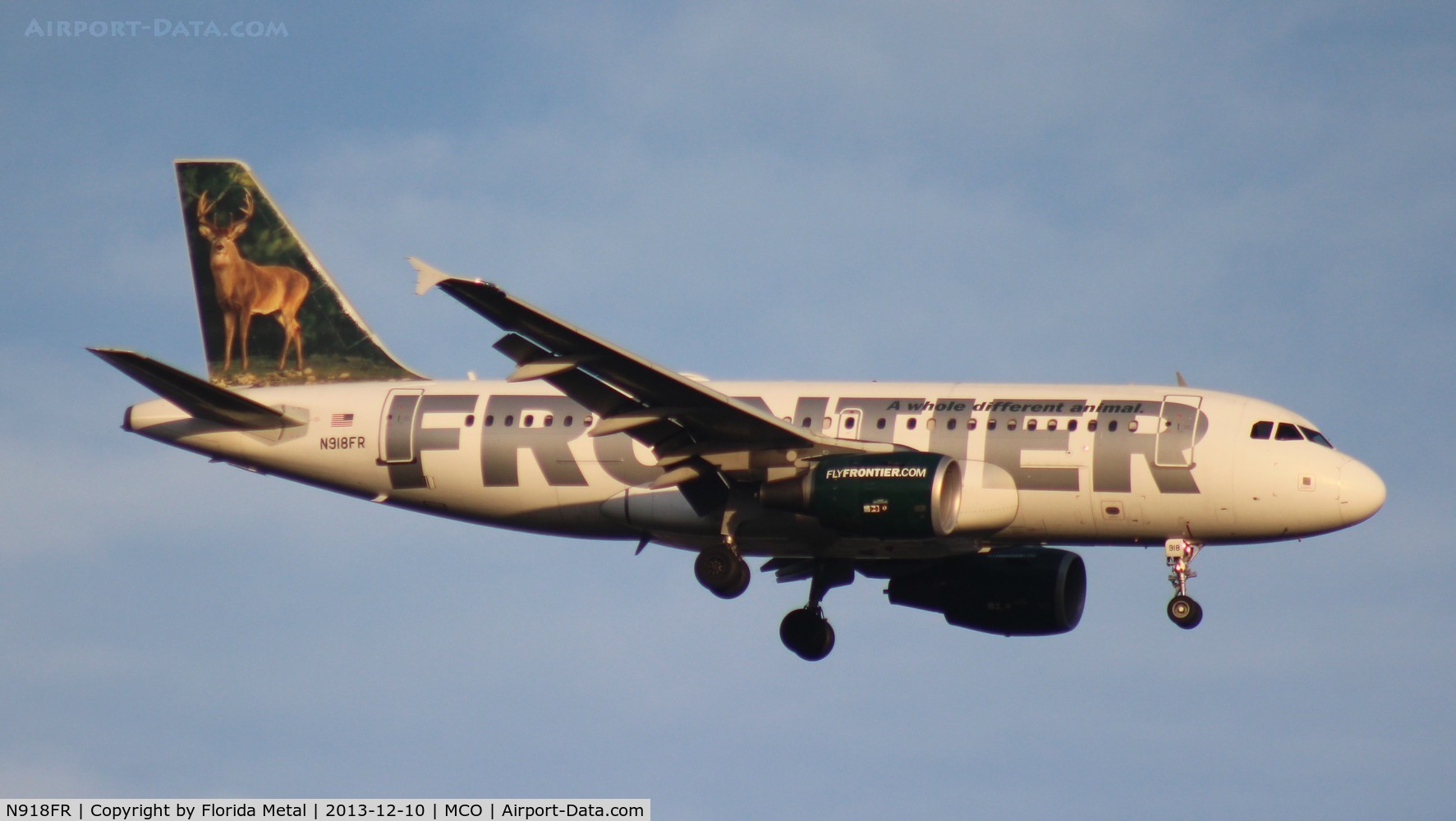 N918FR, 2003 Airbus A319-111 C/N 1943, Jake White Tail Frontier A319
