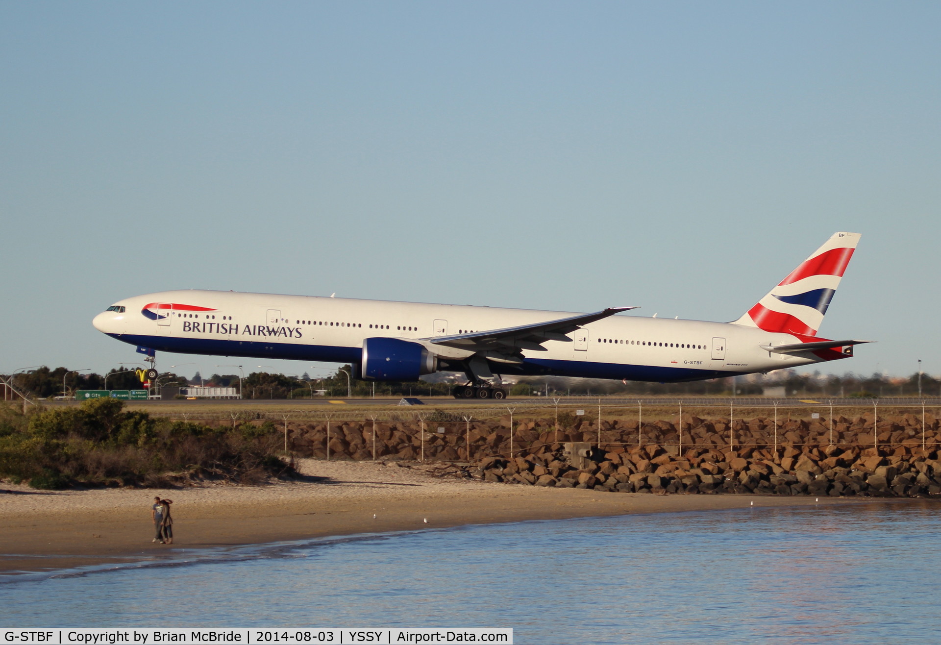 G-STBF, 2012 Boeing 777-336/ER C/N 40543, British Airways. 777-336ER. G-STBF cn 40543 995. Sydney - Kingsford Smith International (Mascot) (SYD YSSY). Image © Brian McBride. 03 August 2013