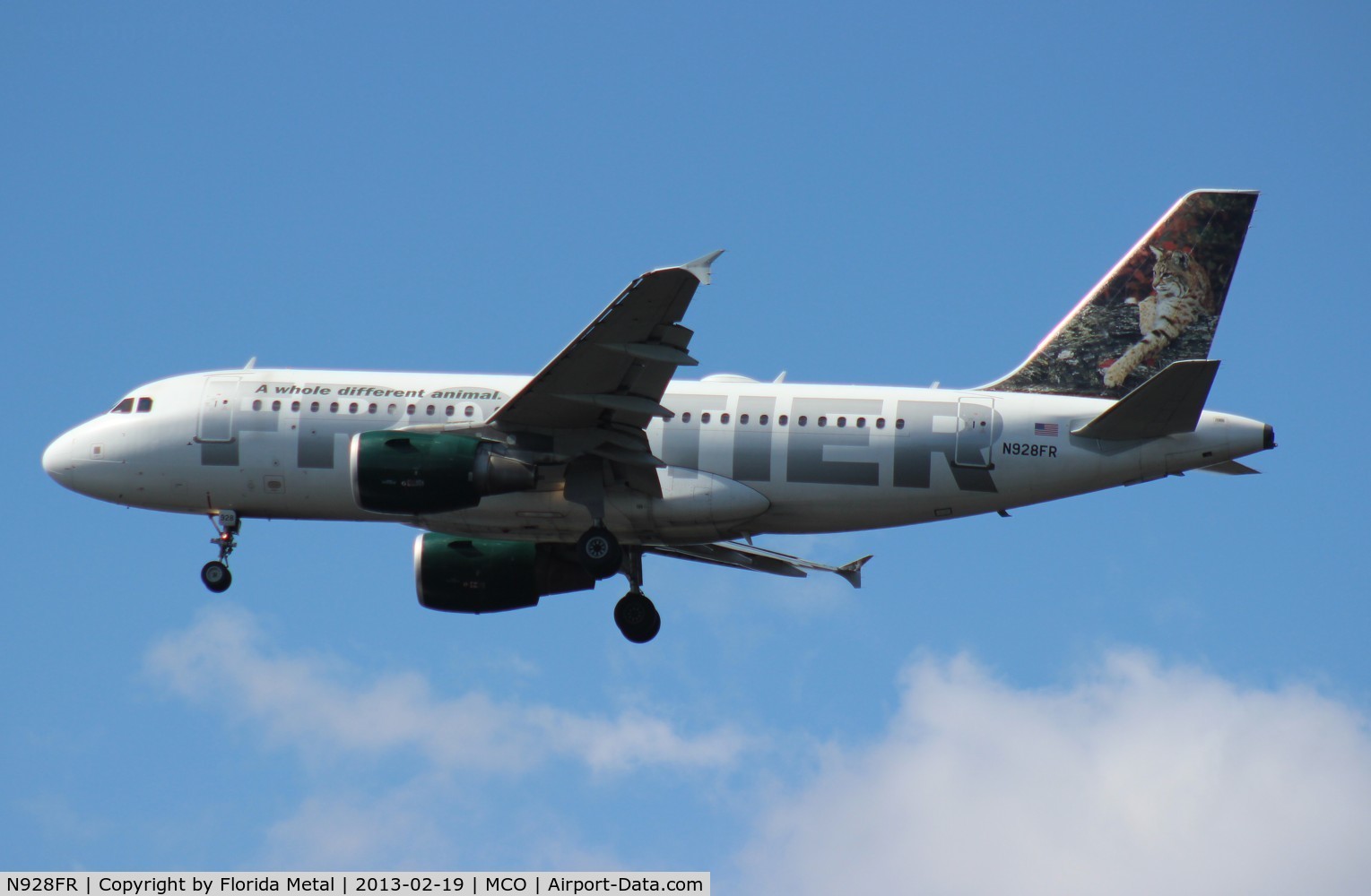 N928FR, 2004 Airbus A319-111 C/N 2236, Hank the Bobcat Frontier A319