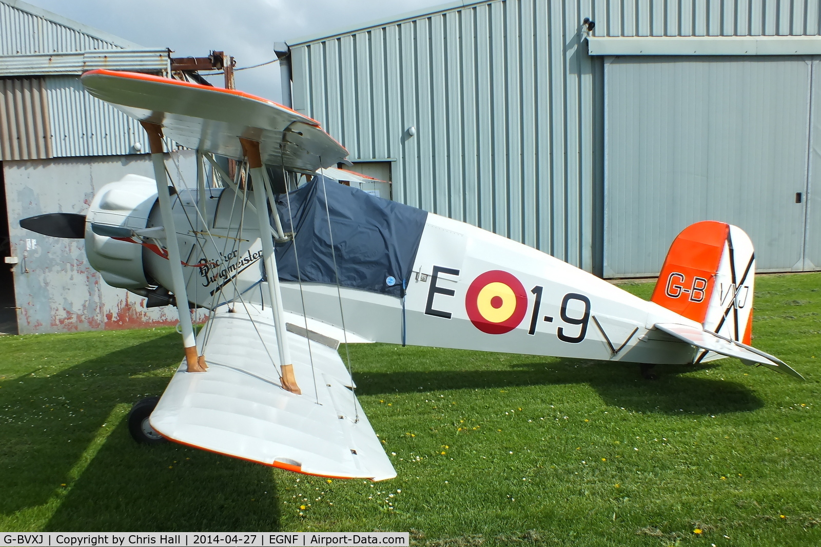 G-BVXJ, 1937 Bucker Bu-133C Jungmeister C/N E-19, former Breighton resident, now based at Netherthorpe