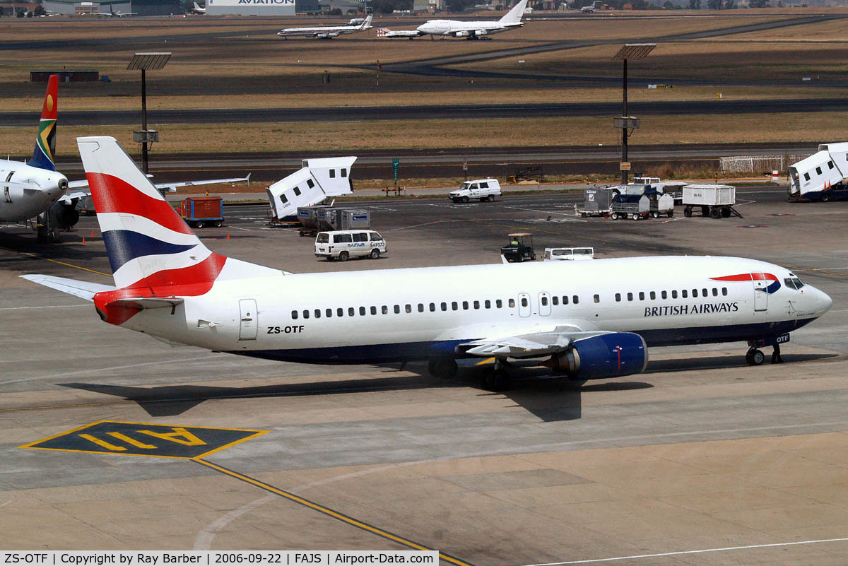 ZS-OTF, 1991 Boeing 737-436 C/N 25305, Boeing 737-436 [25305] (Comair/British Airways) Johannesburg Int~ZS 22/09/2006
