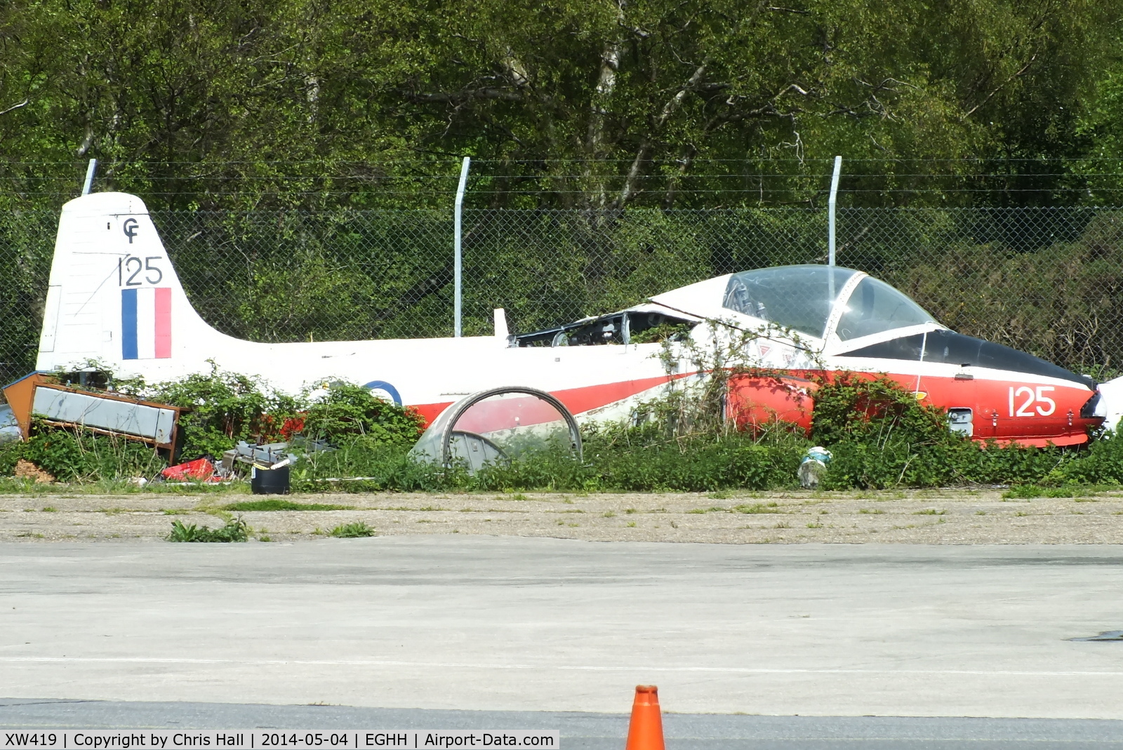 XW419, 1975 BAC 84 Jet Provost T.5A C/N EEP/JP/1041, stored at Bournemouth