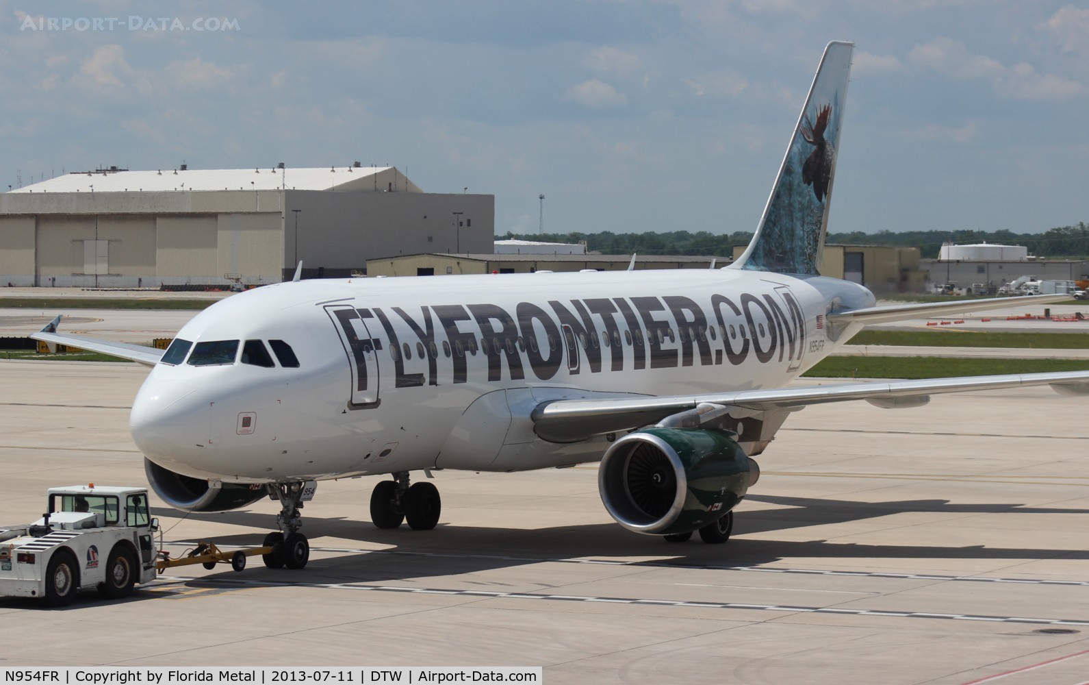 N954FR, 2002 Airbus A319-112 C/N 1786, Mickey the Moose Frontier A319
