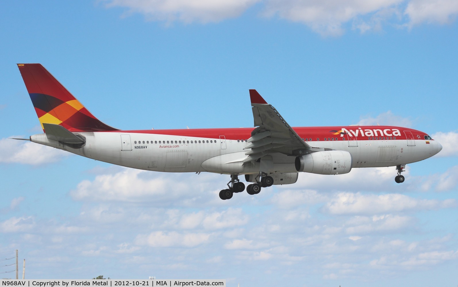 N968AV, 2009 Airbus A330-243 C/N 1009, Avianca A330-200