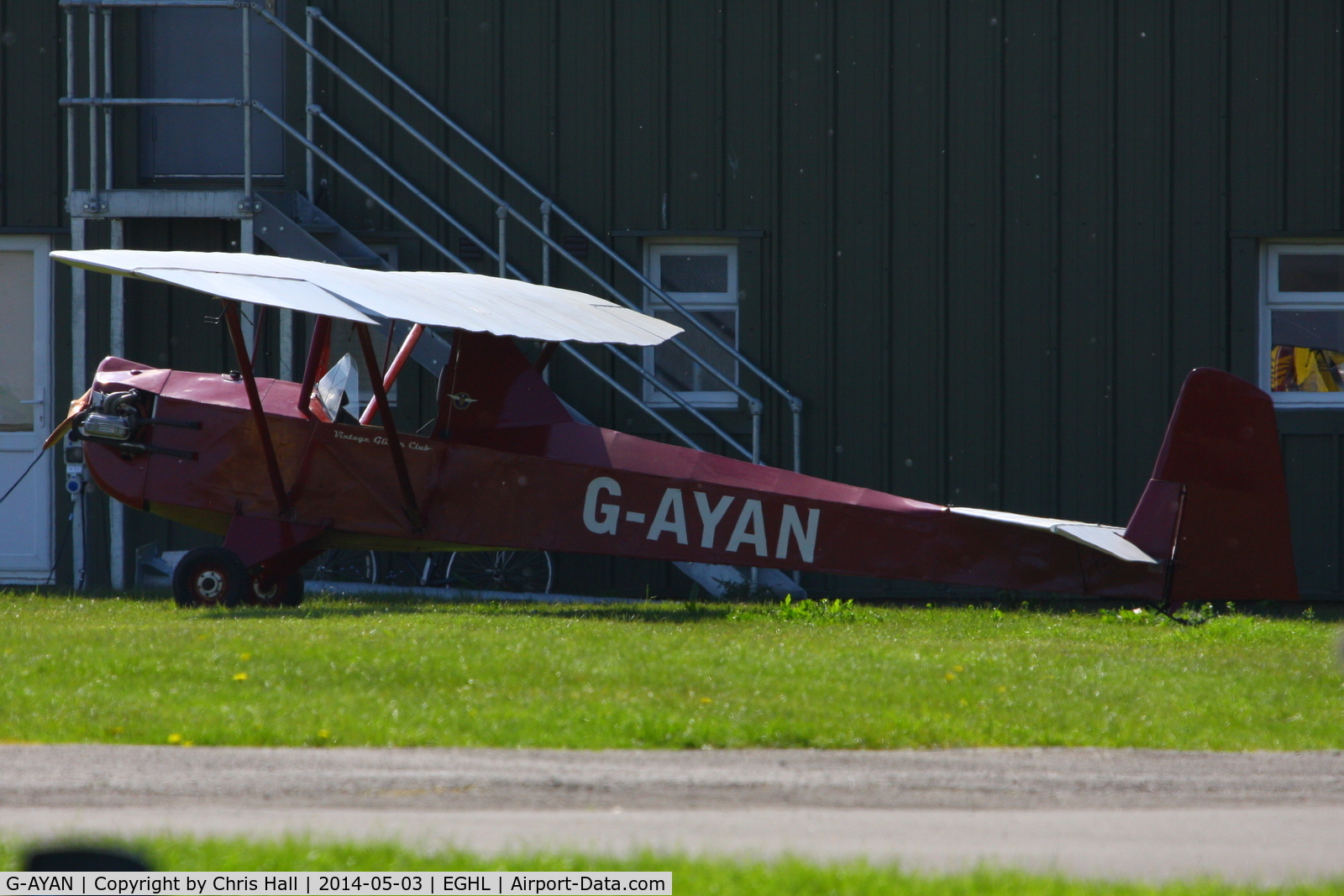 G-AYAN, 1970 Slingsby Cadet Motor Glider III C/N PFA 1385, at Lasham airfield