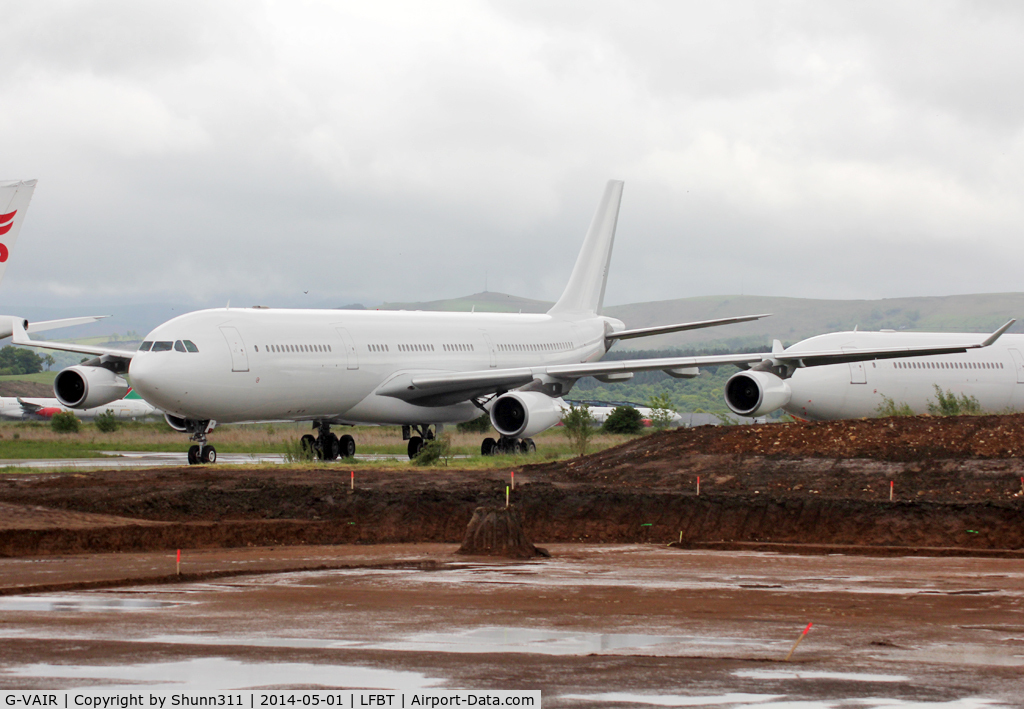 G-VAIR, 1997 Airbus A340-313 C/N 164, Stored in all white c/s... uncertain future for him...
