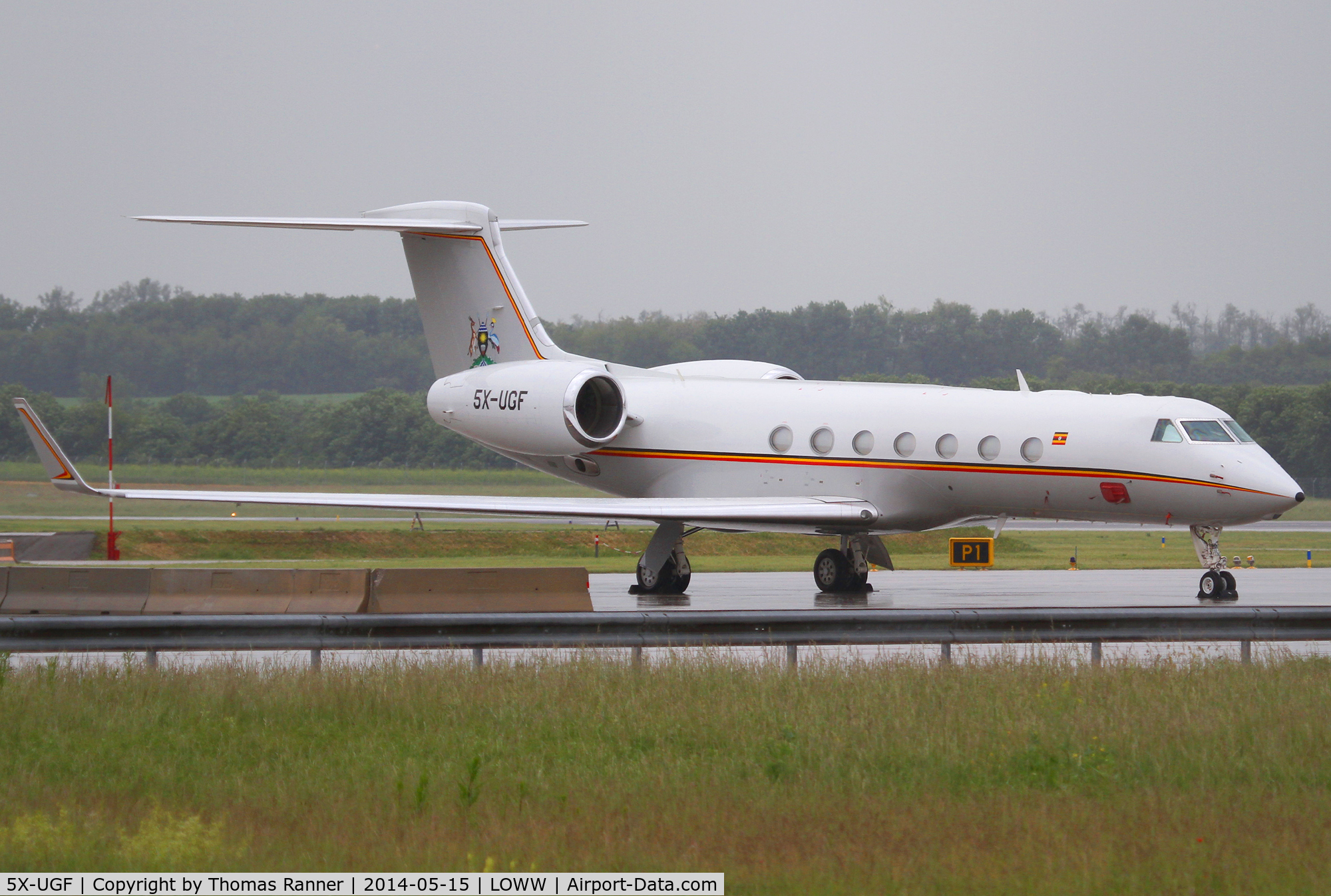 5X-UGF, 2008 Gulfstream Aerospace GV-SP (G550) C/N 5208, Uganda - Government G550