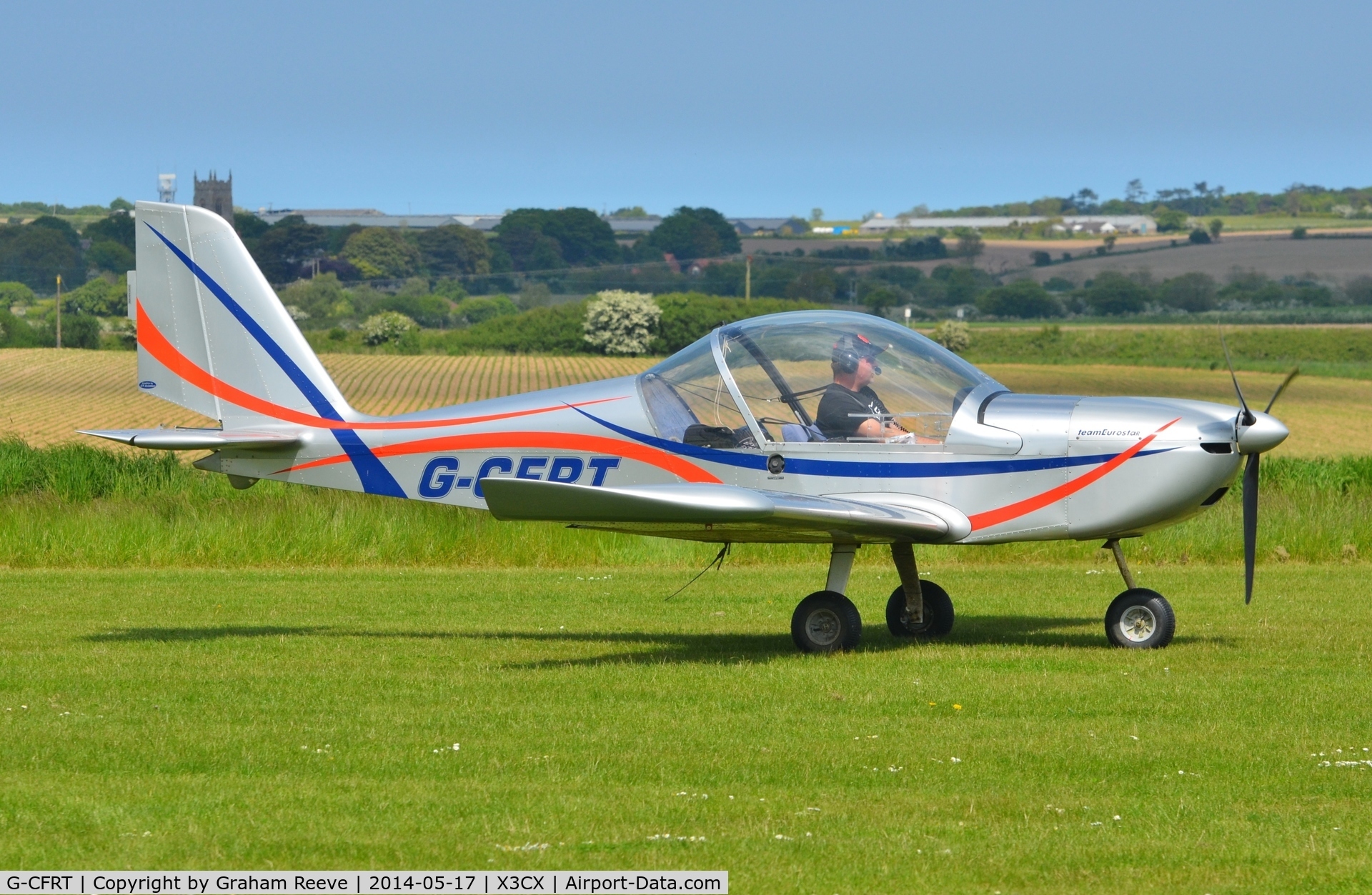 G-CFRT, 2008 Cosmik EV-97 TeamEurostar UK C/N 3224, Just landed at Northrepps.