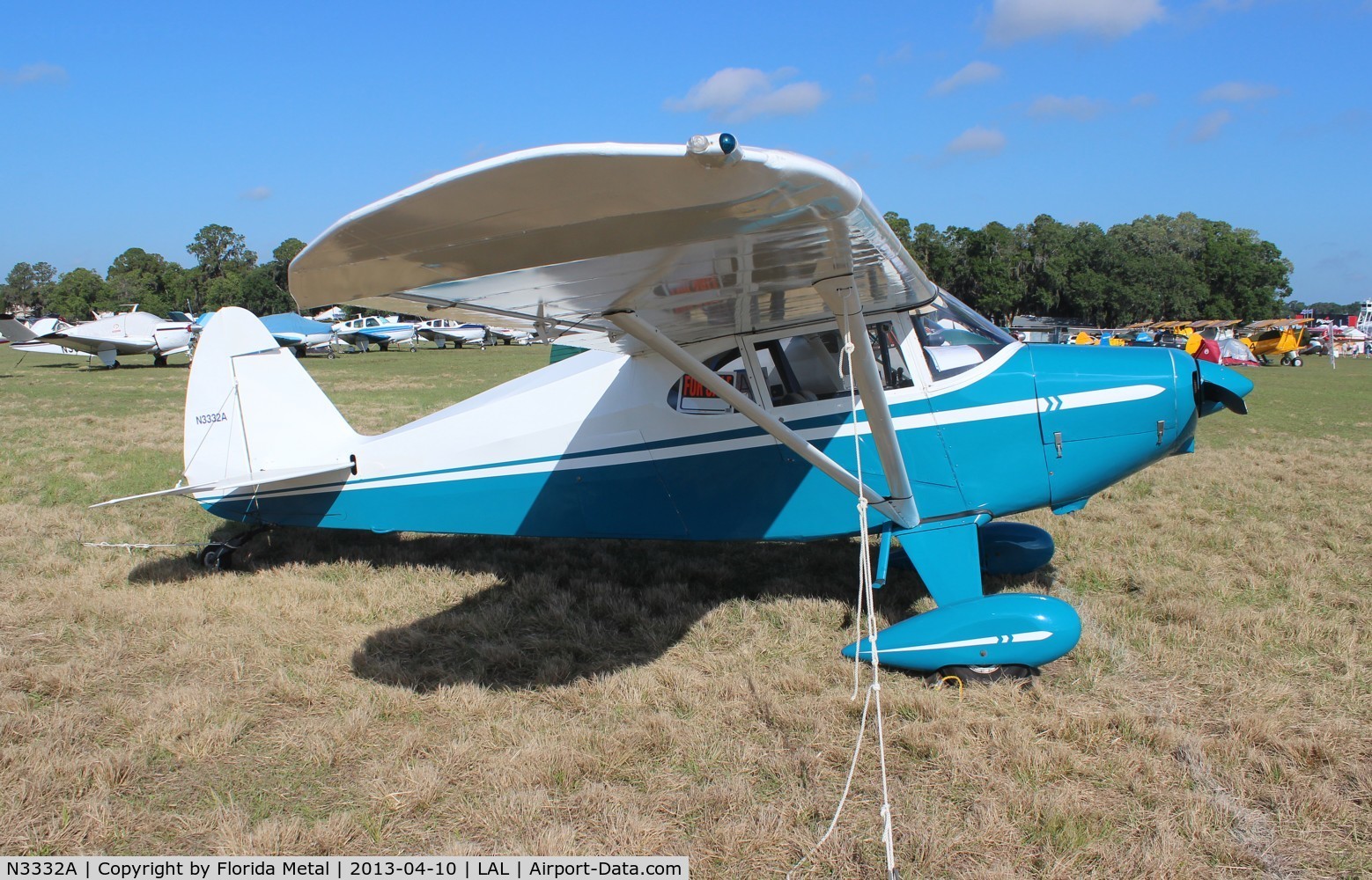 N3332A, 1953 Piper PA-22-135 Tri-Pacer C/N 22-1606, Piper PA-22 at Sun N Fun