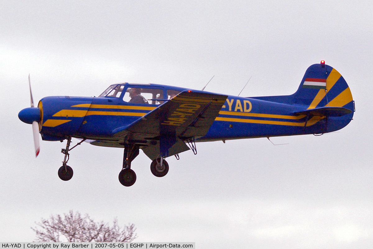 HA-YAD, 1983 Yakovlev Yak-18T C/N 22202054812, Yakovlev Yak-18T [22202054812] Popham~G 05/05/2007