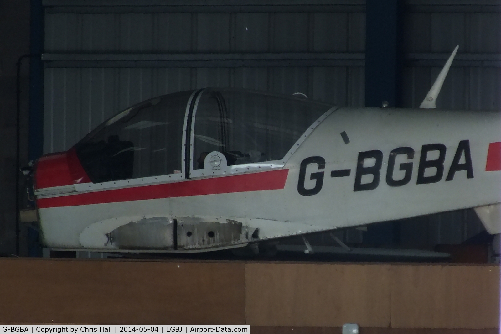 G-BGBA, 1978 Robin R-2100A C/N 133, fuselage stored in a hangar at Staverton