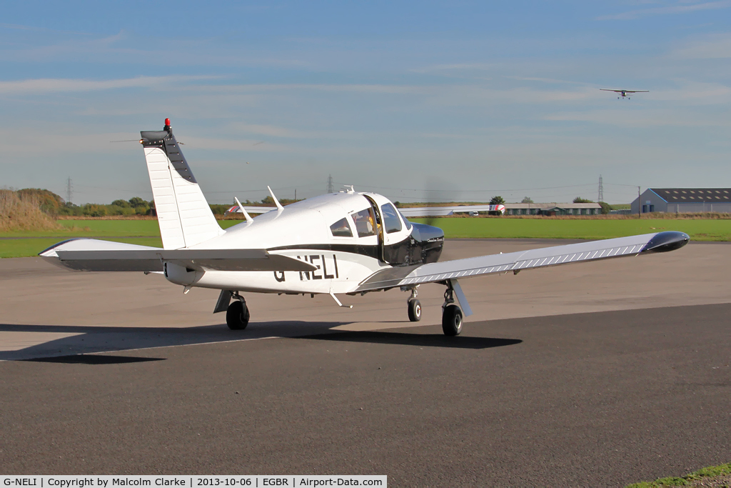 G-NELI, 1968 Piper PA-28R-180 Cherokee Arrow C/N 28R-31011, Piper PA-28R-180 Cherokee Arrow at The Real Aeroplane Club's Pre-Hibernation Fly-In, Breighton Airfield, October 2013.