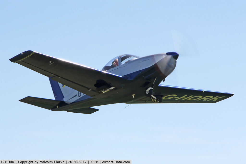 G-HORK, 2007 Alpi Aviation Pioneer 300 Hawk C/N PFA 330A-14741, Alpi Aviation Pioneer 300 Hawk, Fishburn Airfield, May 2014.