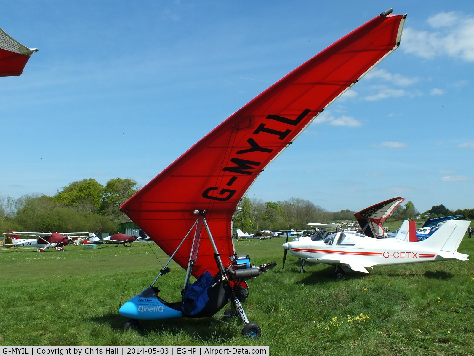 G-MYIL, 1993 Cyclone Airsports Chaser S 508 C/N CH849, at the 2014 Microlight Trade Fair, Popham