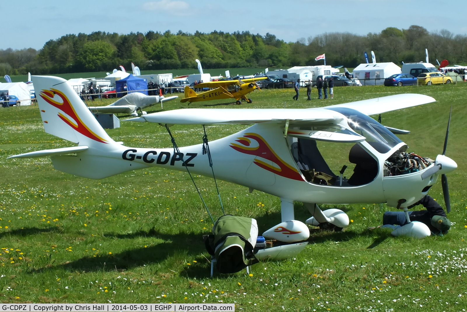 G-CDPZ, 2005 Flight Design CT2K C/N 8124, at the 2014 Microlight Trade Fair, Popham