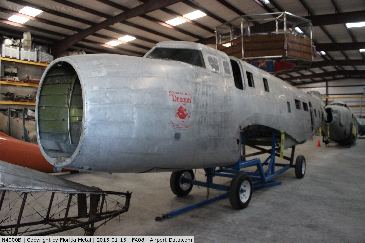 N4000B, 1940 Douglas B-23 Dragon C/N 2743, B-23 restoration project at Fantasy of Flight