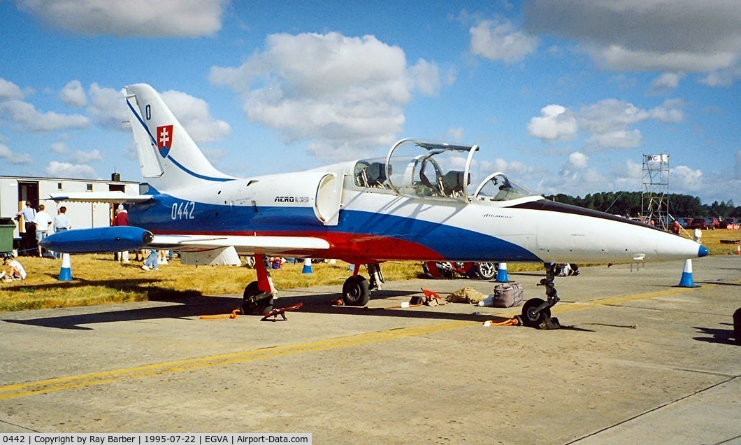 0442, Aero L-39 Albatros C/N 430442, Aero Vodochody L-39C Albatros [530442] (Slovak Air Force) RAF Fairford~G 22/07/1995