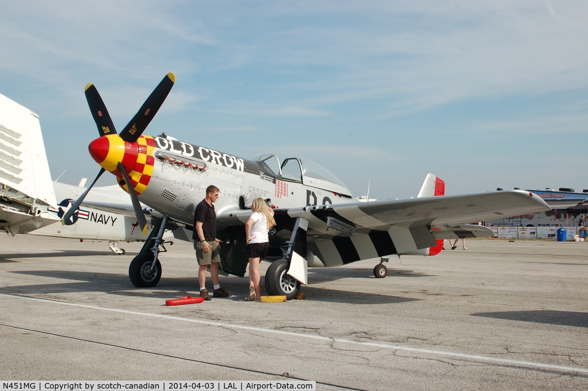 N451MG, 1944 North American P-51D Mustang C/N 44-74774, 1944 North American P-51D, N451MG (Old Crow), at 2014 Sun n Fun, Lakeland Linder Regional Airport, Lakeland, FL