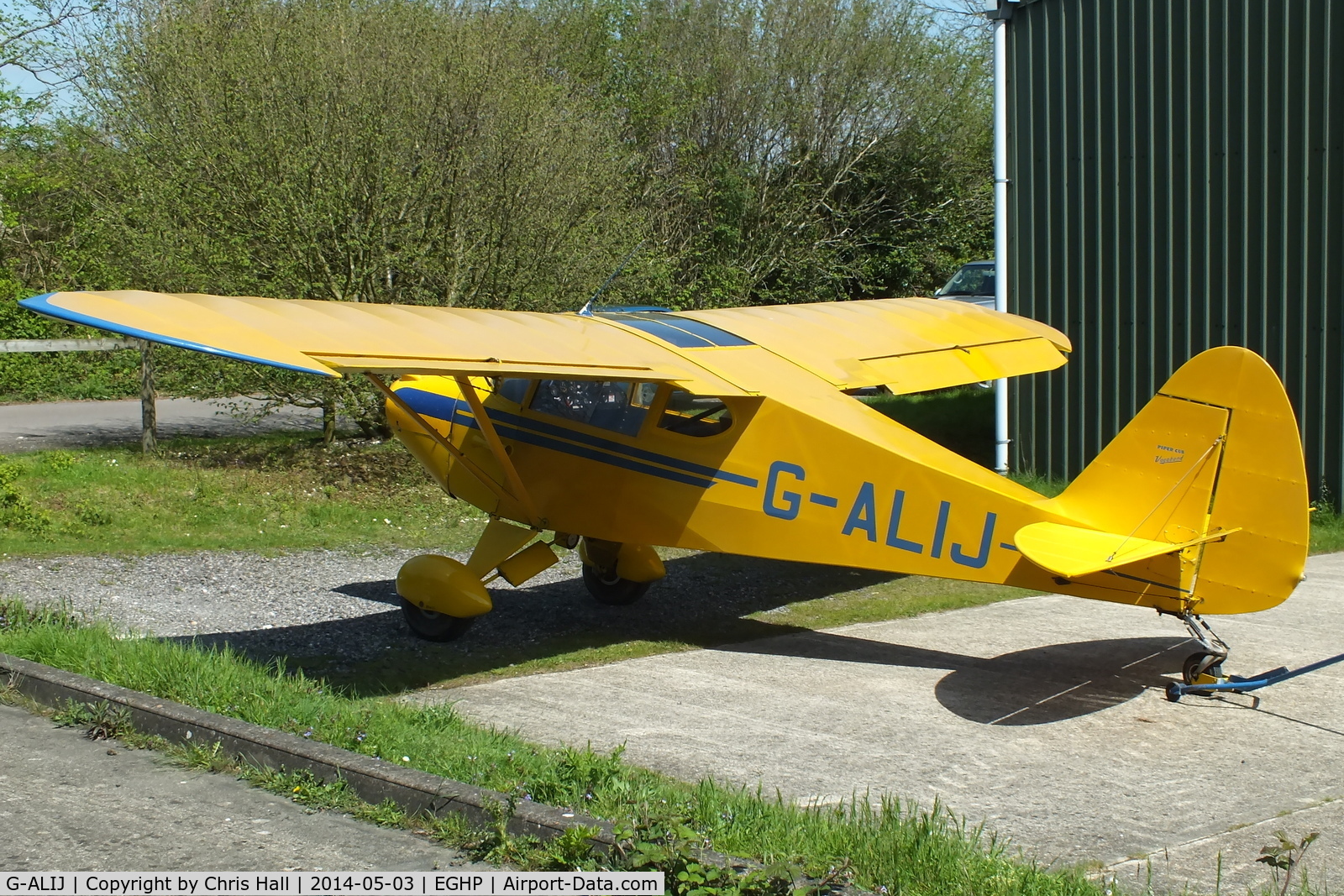 G-ALIJ, 1949 Piper PA-17 Vagabond C/N 17-166, at the 2014 Microlight Trade Fair, Popham
