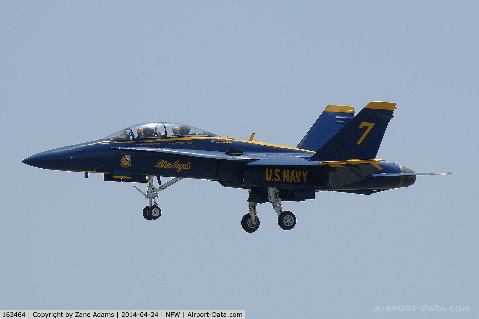 163464, 1988 McDonnell Douglas F/A-18D Hornet C/N 685/D010, US Navy Blue Angles at the 2014 Airpower Expo, NASJRB Fort Worth