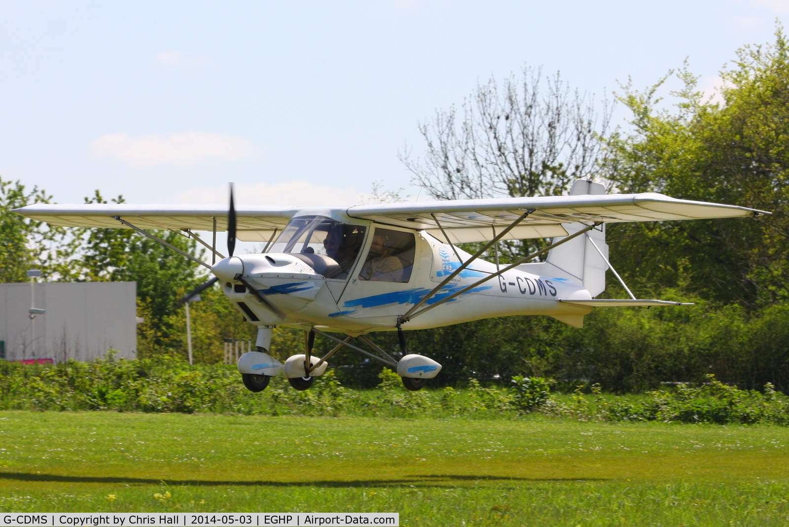 G-CDMS, 2005 Comco Ikarus C42 FB80 C/N 0506-6689, at the 2014 Microlight Trade Fair, Popham