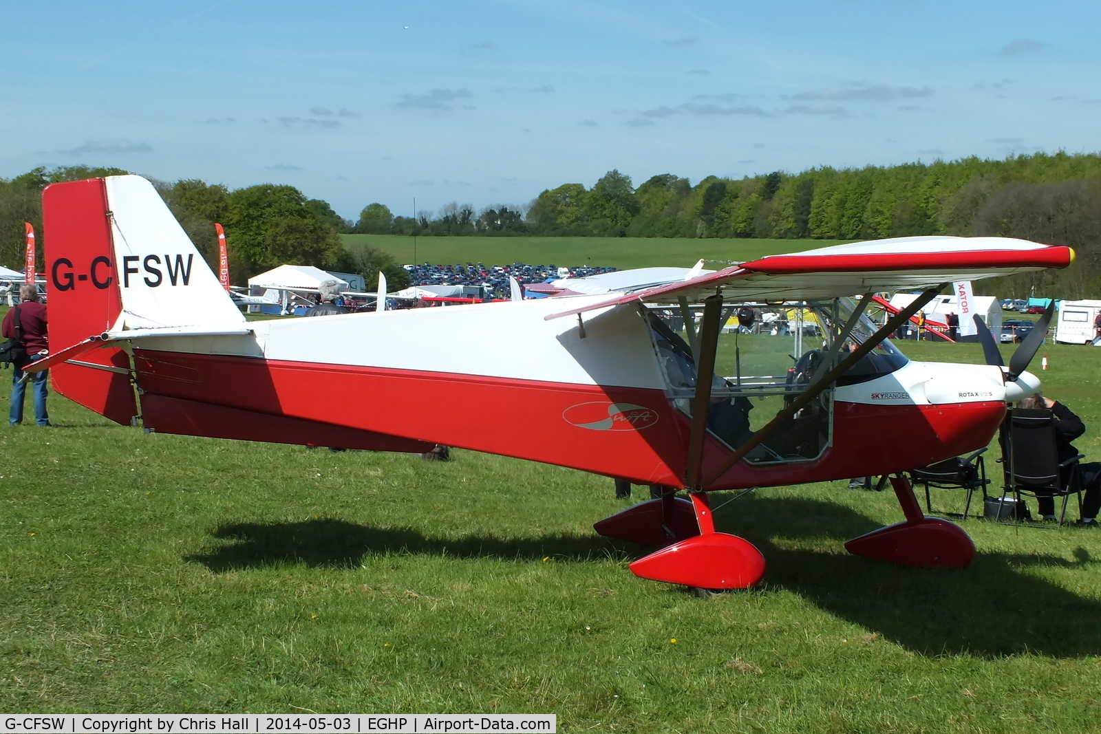 G-CFSW, 2008 Skyranger Swift 912S(1) C/N BMAA/HB/587, at the 2014 Microlight Trade Fair, Popham