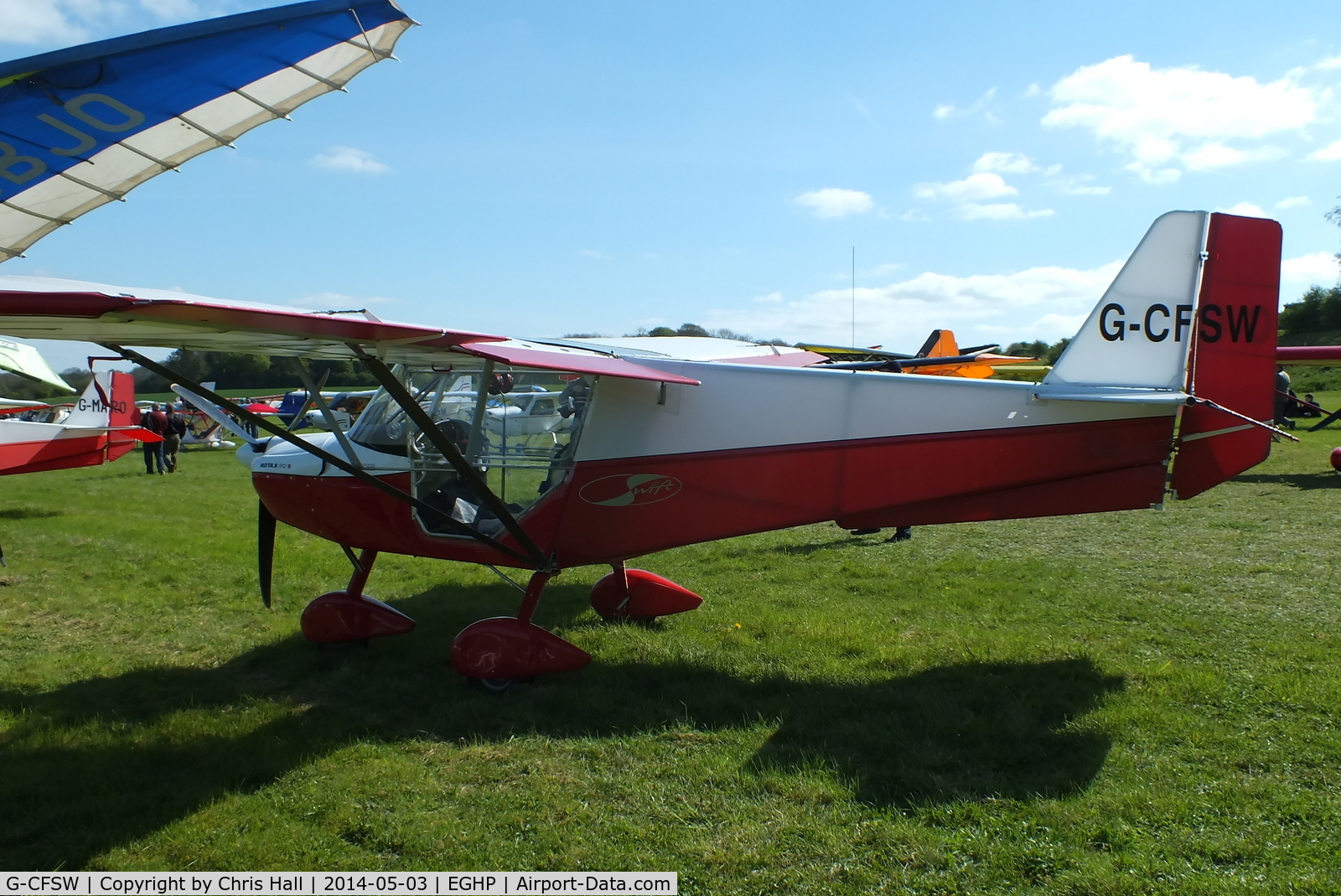 G-CFSW, 2008 Skyranger Swift 912S(1) C/N BMAA/HB/587, at the 2014 Microlight Trade Fair, Popham