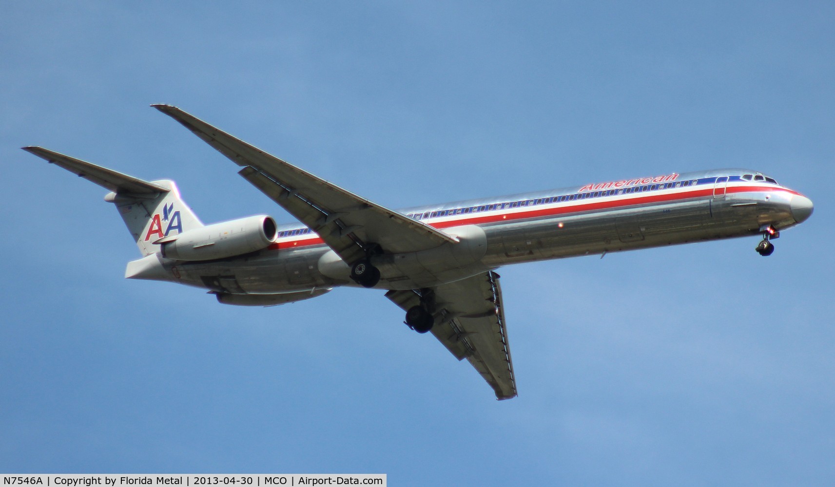 N7546A, 1990 McDonnell Douglas MD-82 (DC-9-82) C/N 53028, American MD-82