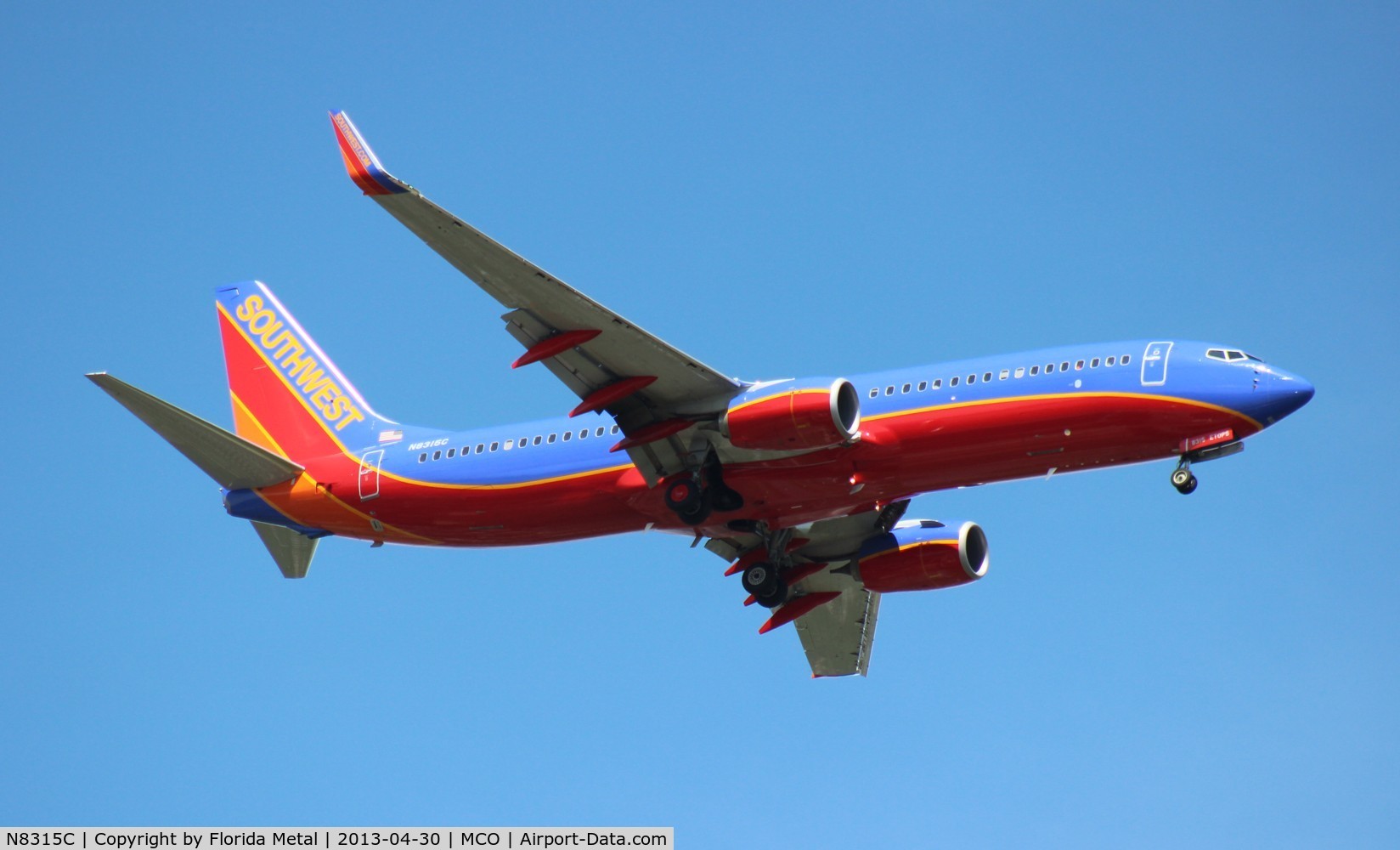 N8315C, 2012 Boeing 737-8H4 C/N 38811, Southwest 737-800