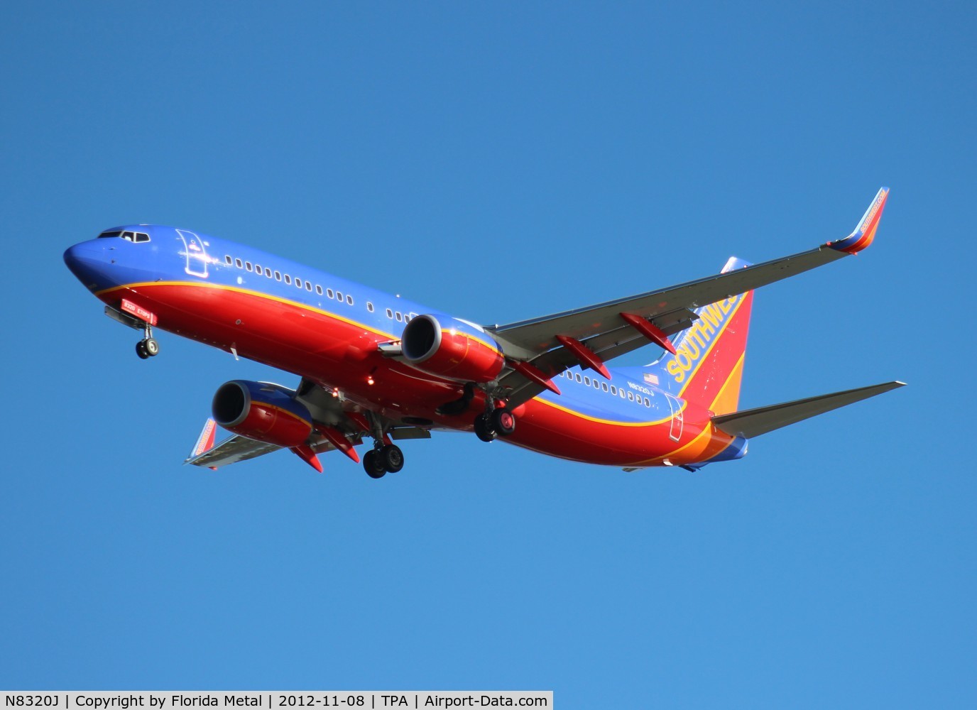 N8320J, 2012 Boeing 737-8H4 C/N 36686, Southwest 737-800