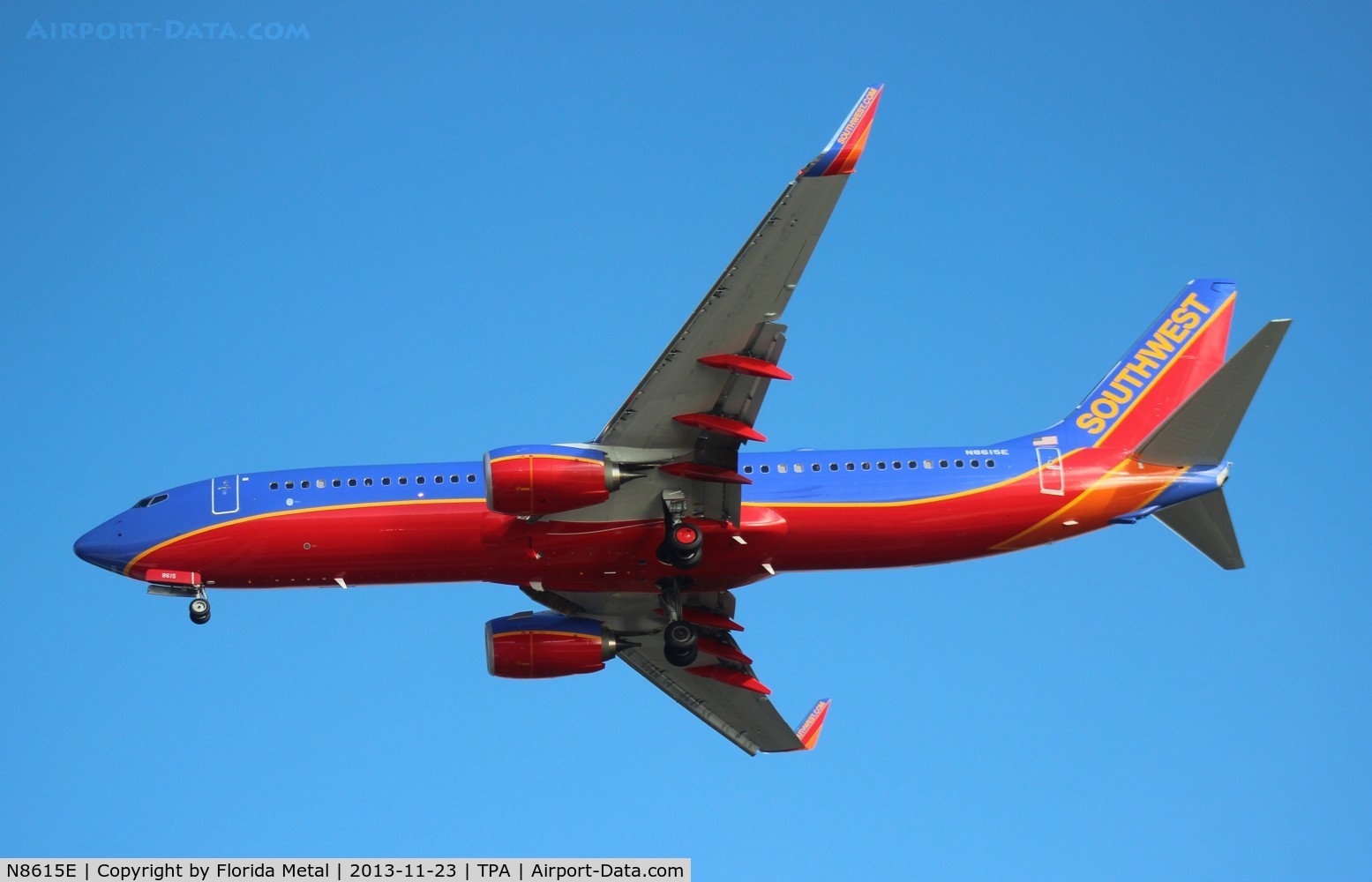 N8615E, 2013 Boeing 737-8H4 C/N 36933, Southwest 737-800