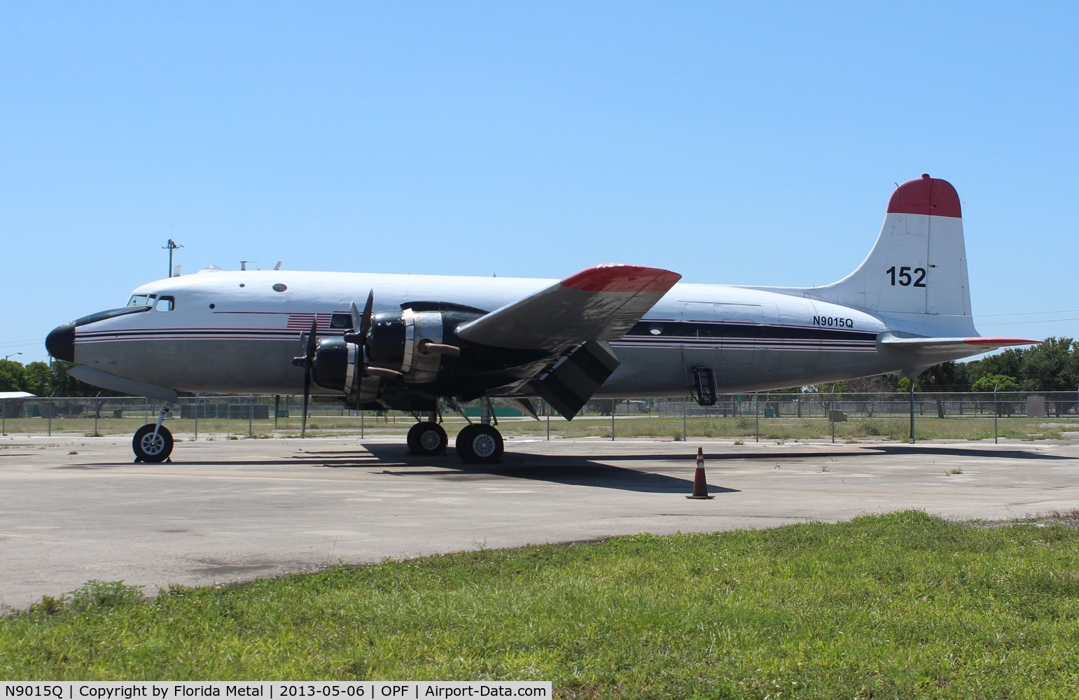 N9015Q, 1943 Douglas C-54D Skymaster C/N 22178/628, C-54D from rampside at Opa Locka