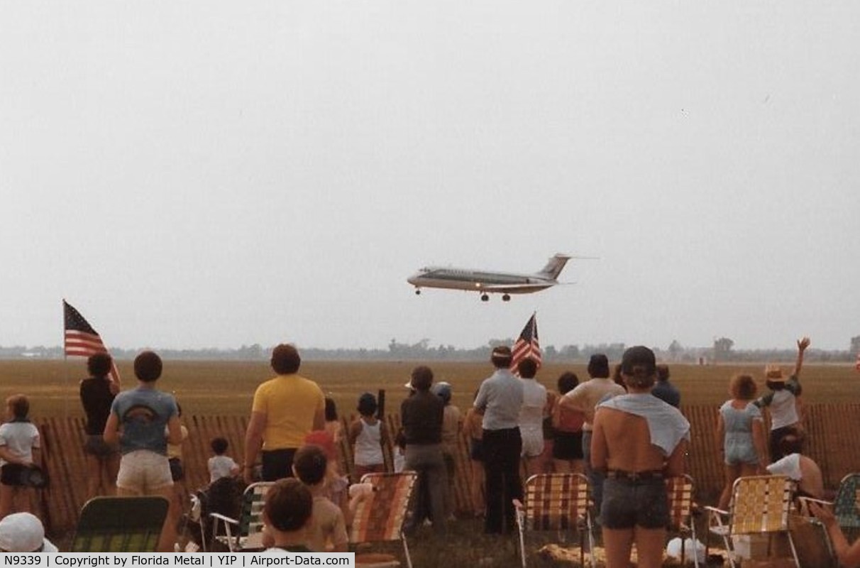 N9339, 1969 Douglas DC-9-31 C/N 47382, Republic Airlines DC-9-31 doing a fly by at Willow Run Airshow back in the 1980s