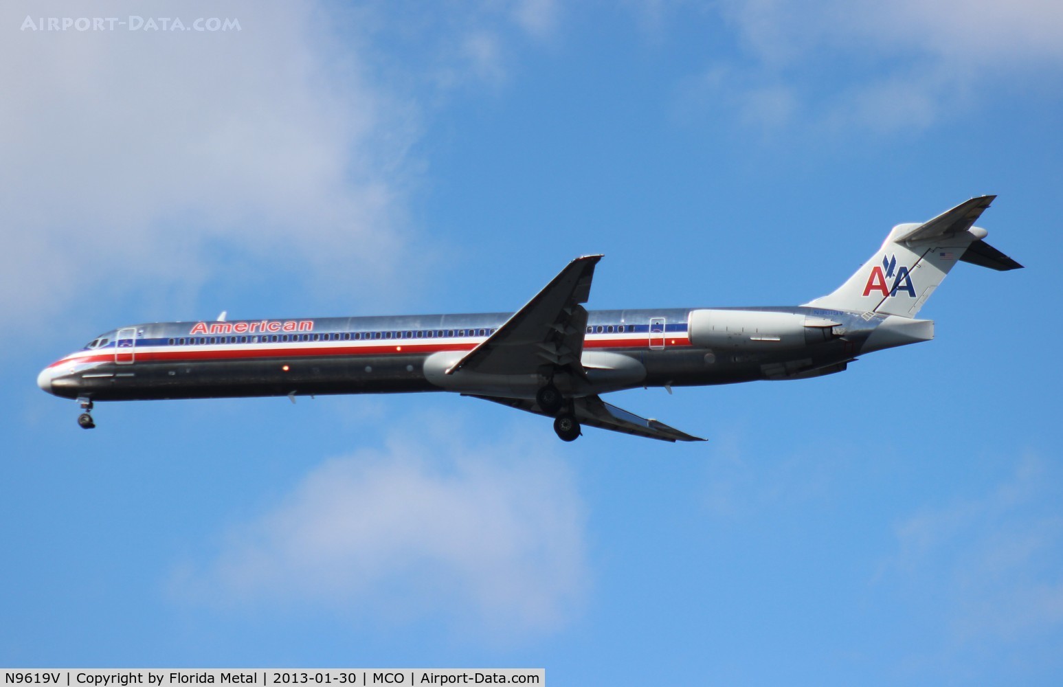 N9619V, 1997 McDonnell Douglas MD-83 (DC-9-83) C/N 53566, American MD-83