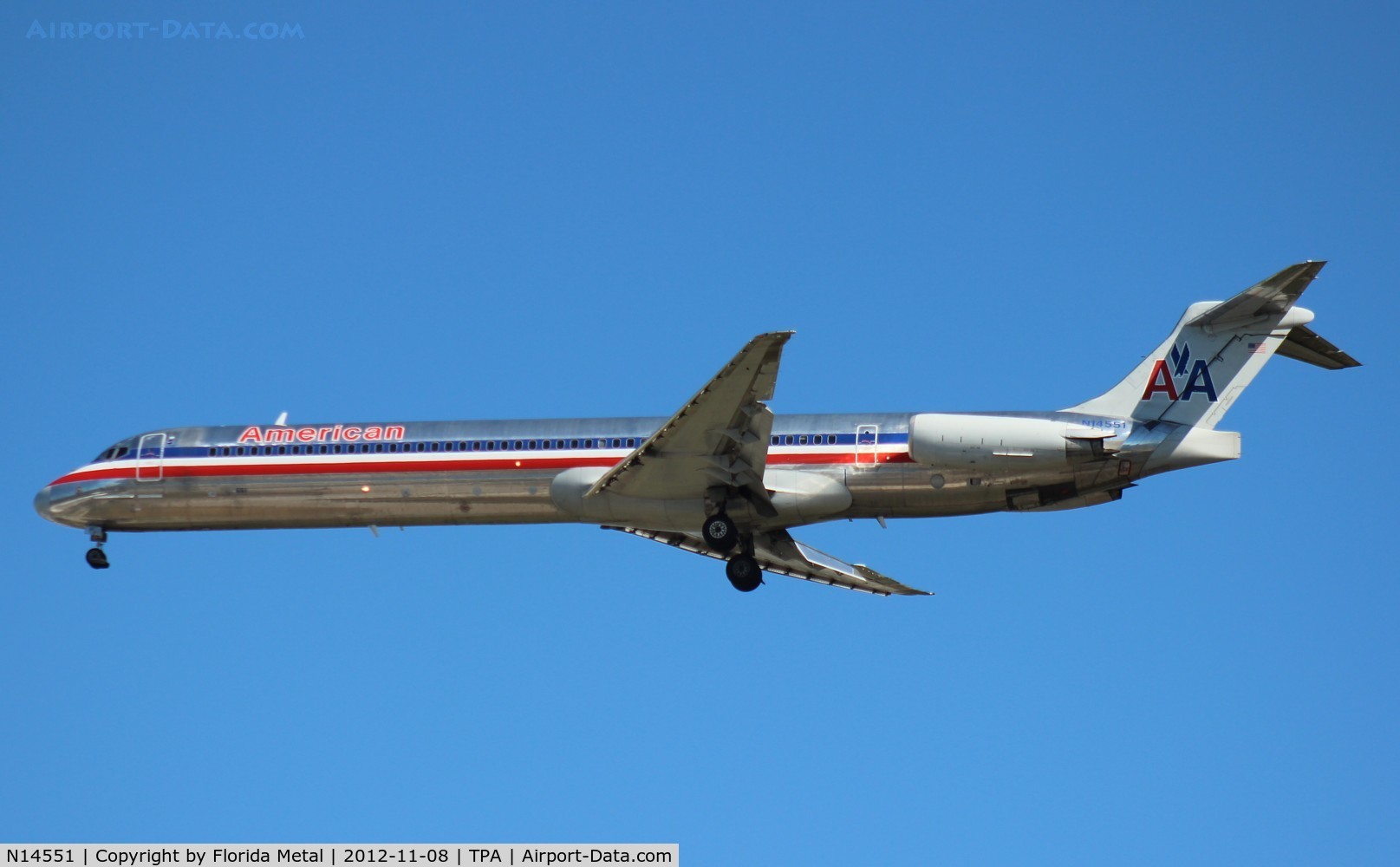 N14551, 1991 McDonnell Douglas MD-82 (DC-9-82) C/N 53033, American MD-82