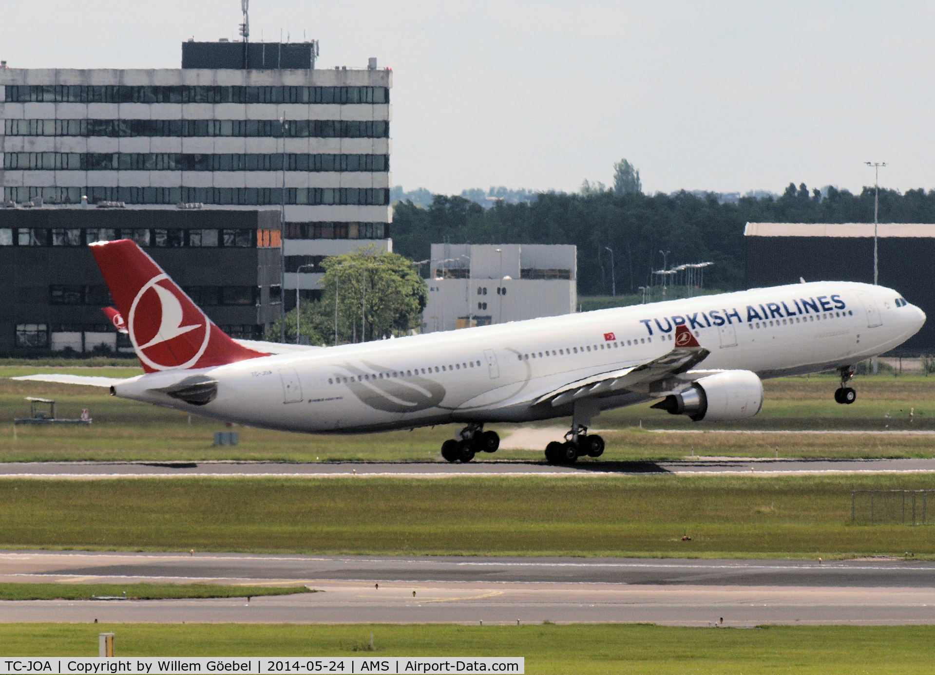TC-JOA, 2014 Airbus A330-303 C/N 1501, Take of from runway L18 of Schiphol Airport