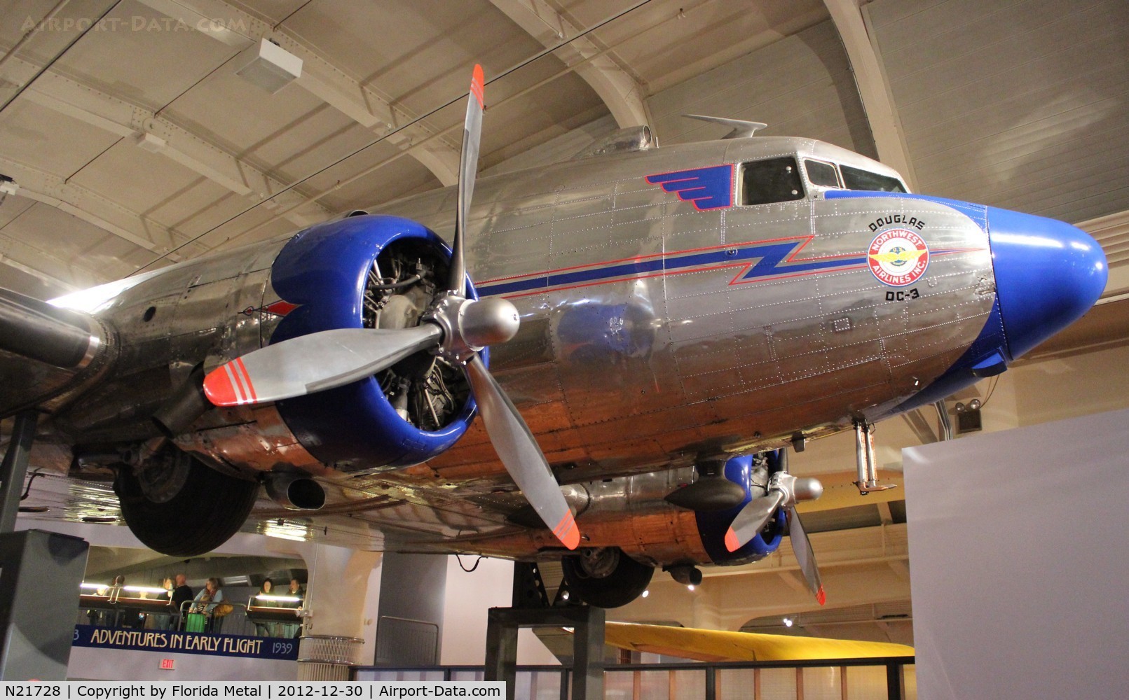 N21728, 1939 Douglas DC-3-G202A C/N 2144, DC-3 at Henry Ford Museum
