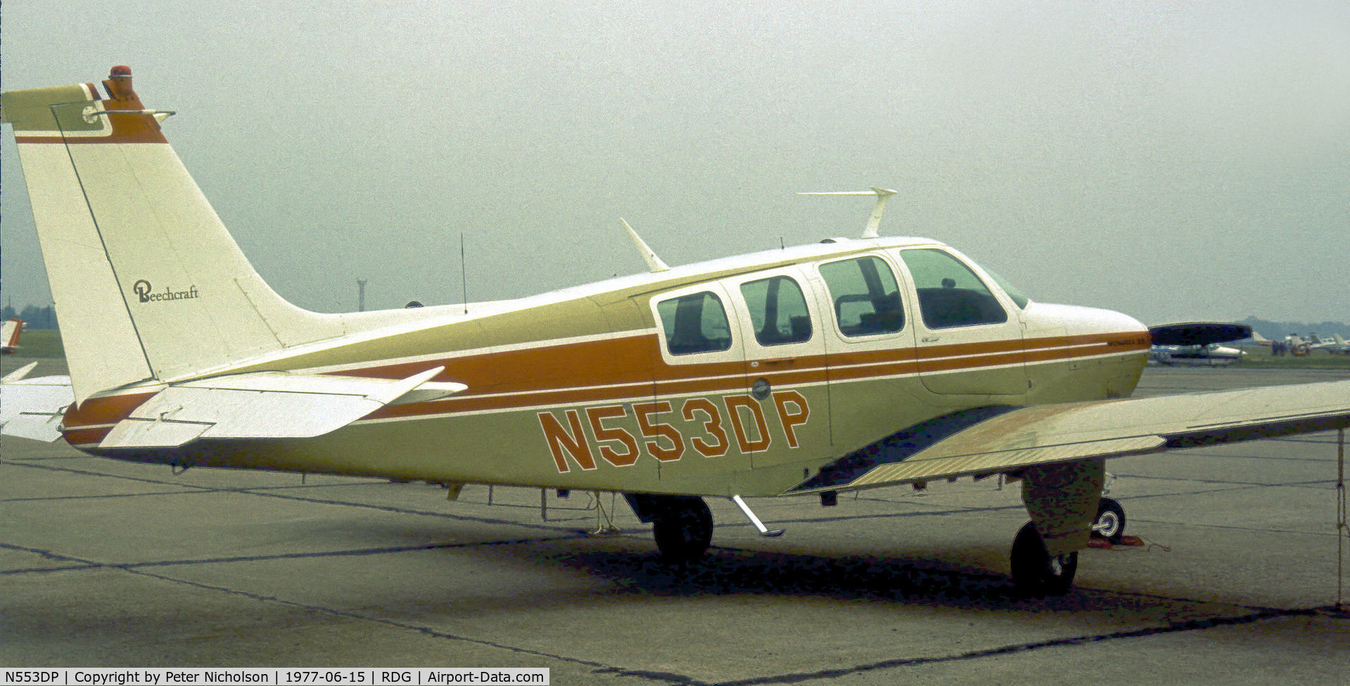 N553DP, 1969 Beech 36 Bonanza C/N E-146, This Beech A36 Bonanza was seen at the 1977 Reading Airshow.