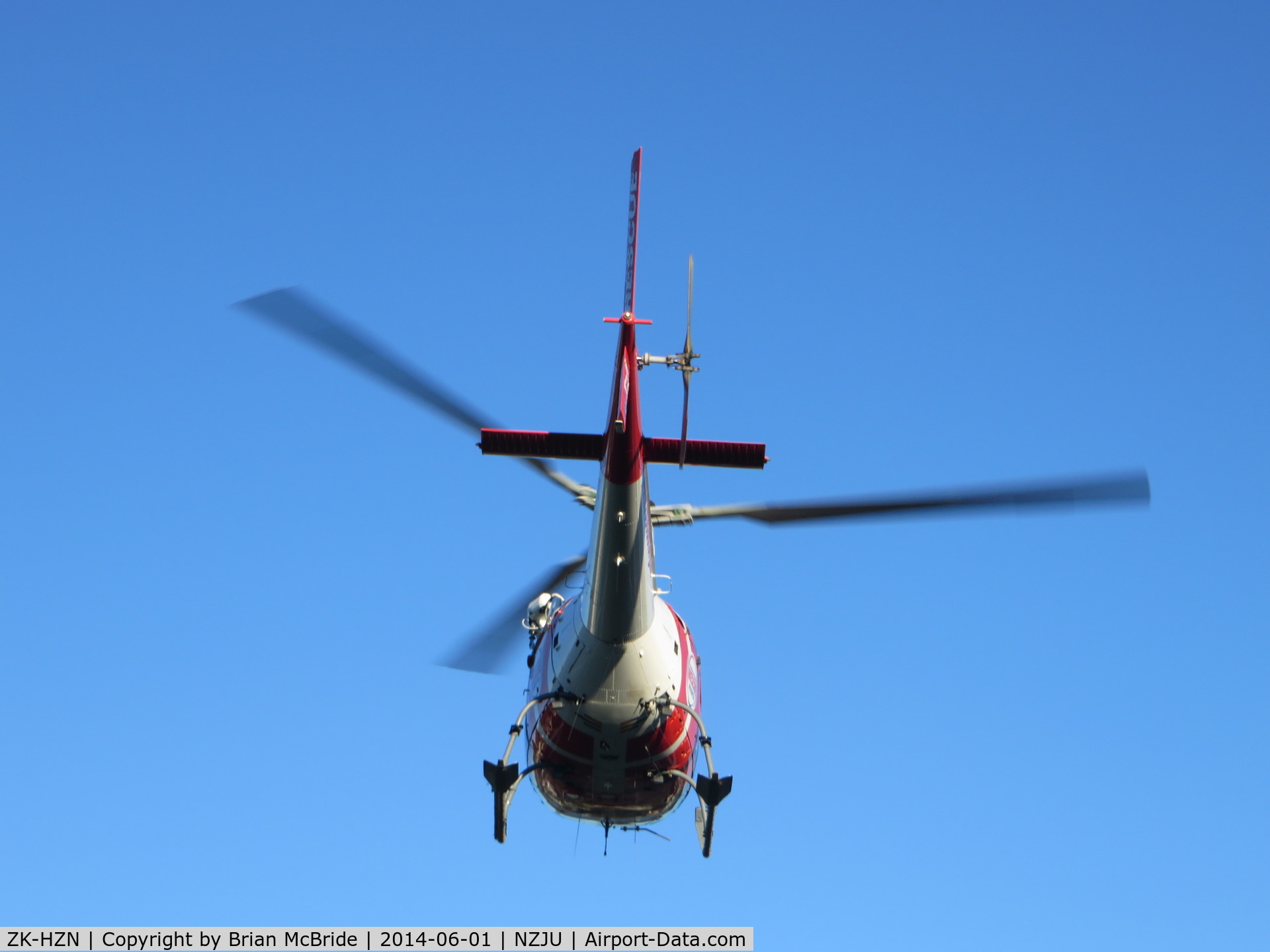 ZK-HZN, Aerospatiale AS-350BA Ecureuil C/N 1815, Palmerston North Rescue Helicopter. Aerospatiale AS 350BA. ZK-HZN cn 1815. Wanganui Hospital Heliport Airport (Wanganui NZ) NZJU. Image © Brian McBride. 01 June 2014