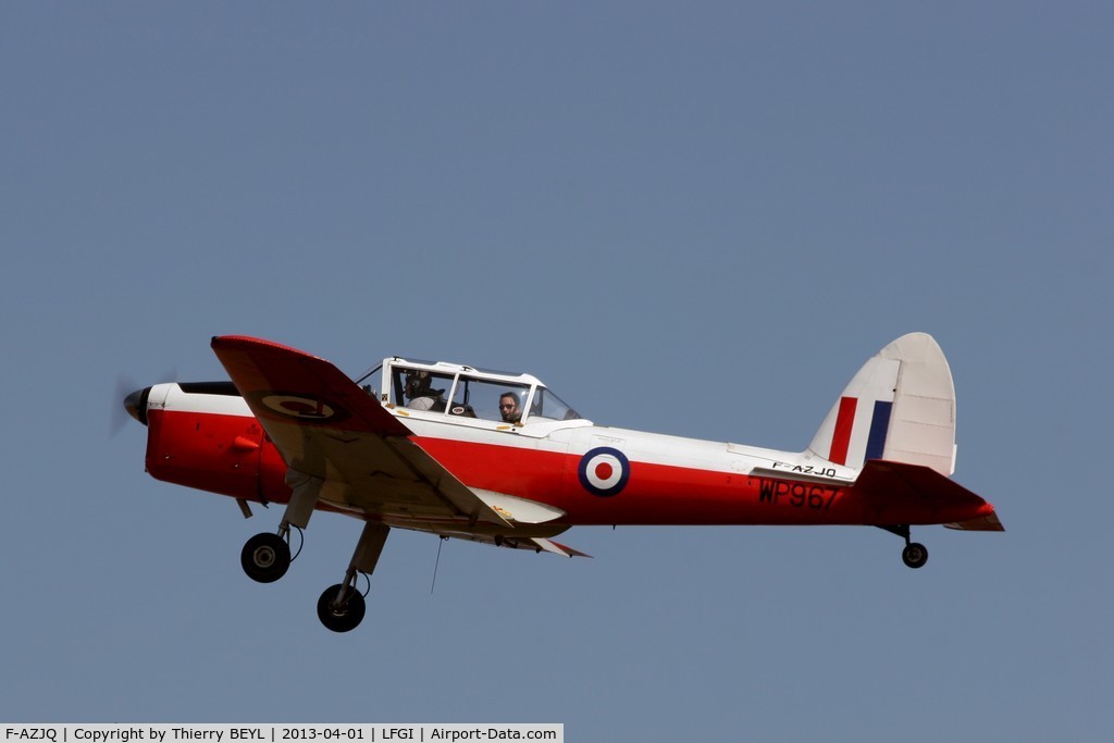 F-AZJQ, De Havilland DHC-1 Chipmunk T.10 C/N C1/0829, Return after visting Dijon.