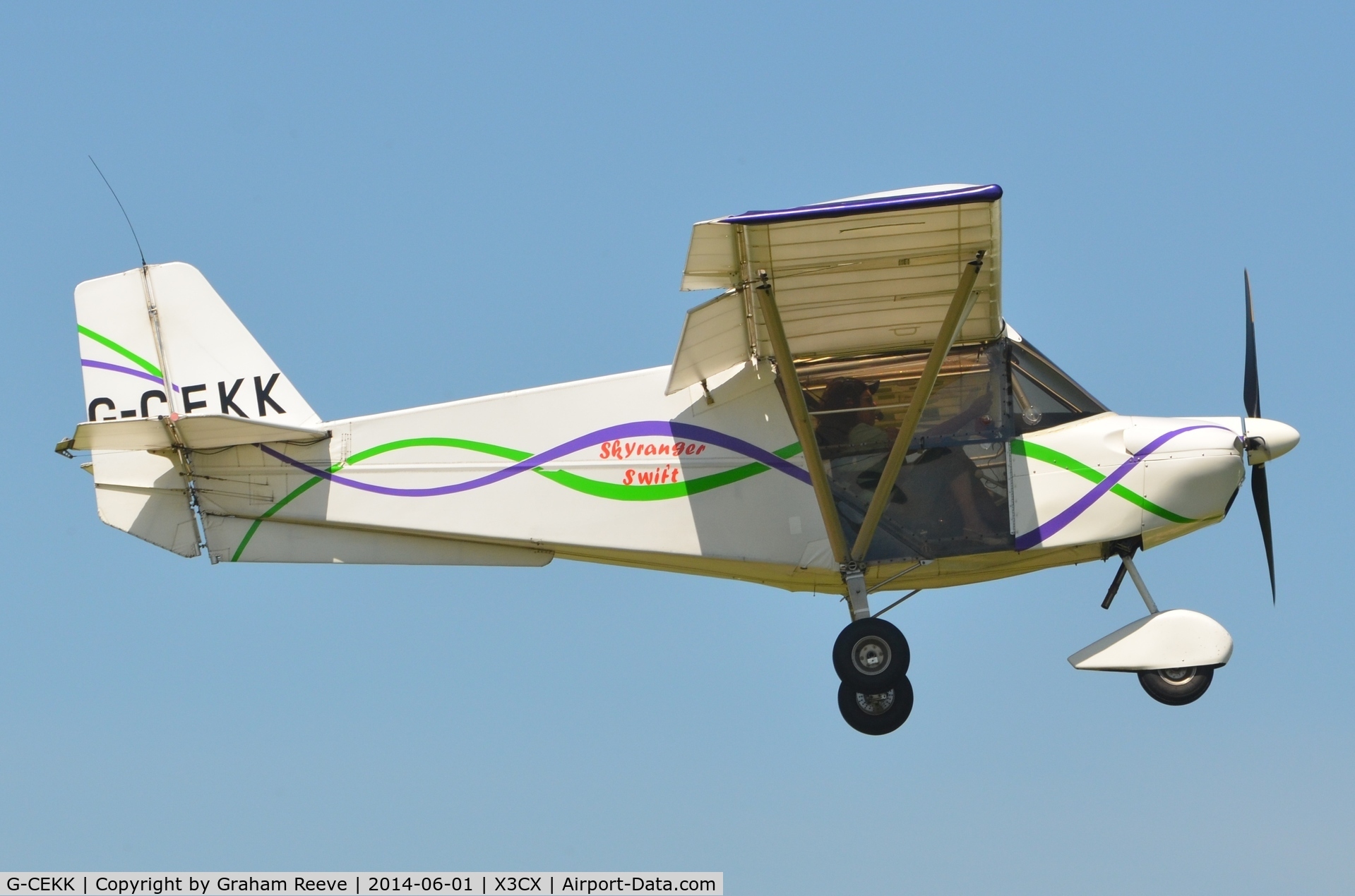 G-CEKK, 2007 Skyranger Swift 912S(1) C/N BMAA/HB/522, about to land at Northrepps.