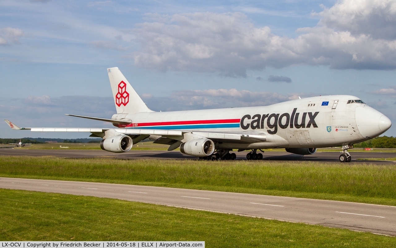 LX-OCV, 1999 Boeing 747-4R7F/SCD C/N 29731, taxying to the active, RW06