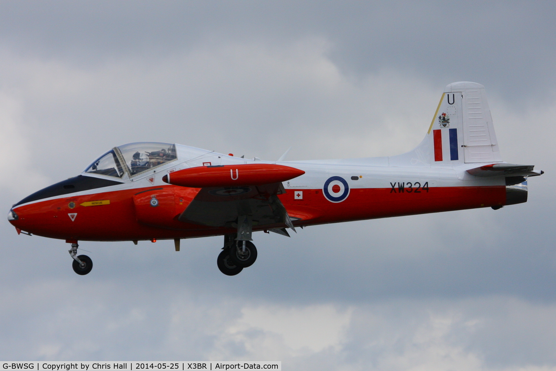 G-BWSG, 1970 BAC 84 Jet Provost T.5 C/N EEP/JP/988, visitor at the Cold War Jets Open Day 2014