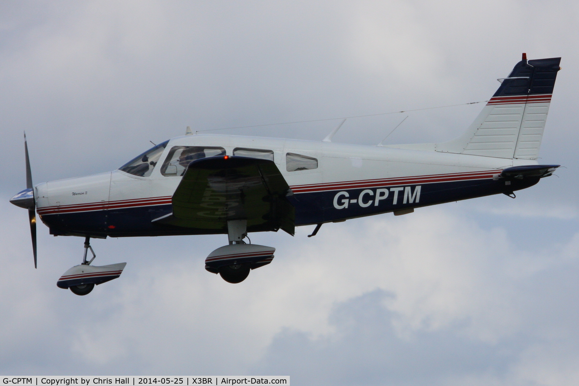 G-CPTM, 1977 Piper PA-28-151 Cherokee Warrior C/N 28-7715012, visitor at the Cold War Jets Open Day 2014
